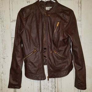 Faux leather jacket